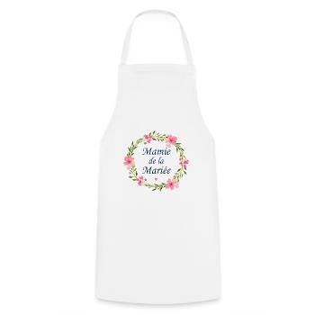 Mamie de la mariée - Tablier de cuisine - blanc - Devant - AI Model Male 185 dark (185cm)