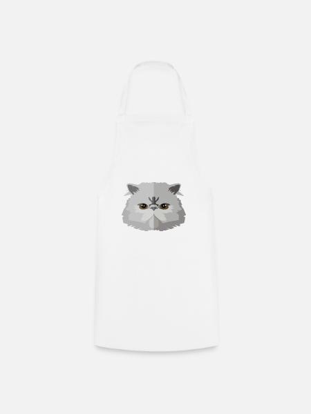 Katze - Kochschürze - Weiß