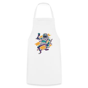 Creepy Funny Mummy Halloween Design Adult - Cooking Apron - white - Front - AI Model Male 185 dark (185cm)