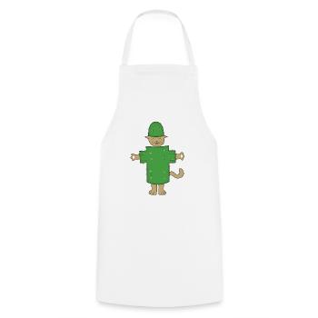 Cat cactus halloween - Cooking Apron - white - Front - AI Model Male 185 dark (185cm)
