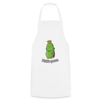 Pickle Queen - Cooking Apron - white - Front - AI Model Male 185 dark (185cm)