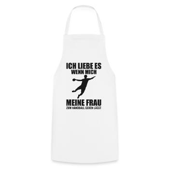 Handball Player Handball Gift - Cooking Apron - white - Front - AI Model Male 185 dark (185cm)