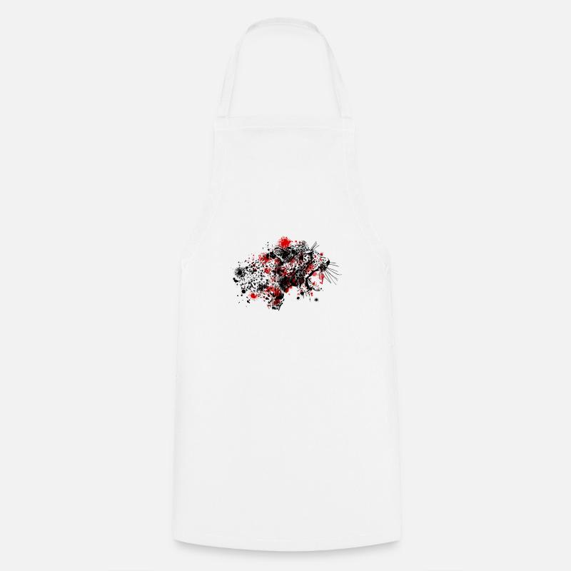 Jaguar portrait creative - Cooking Apron - white
