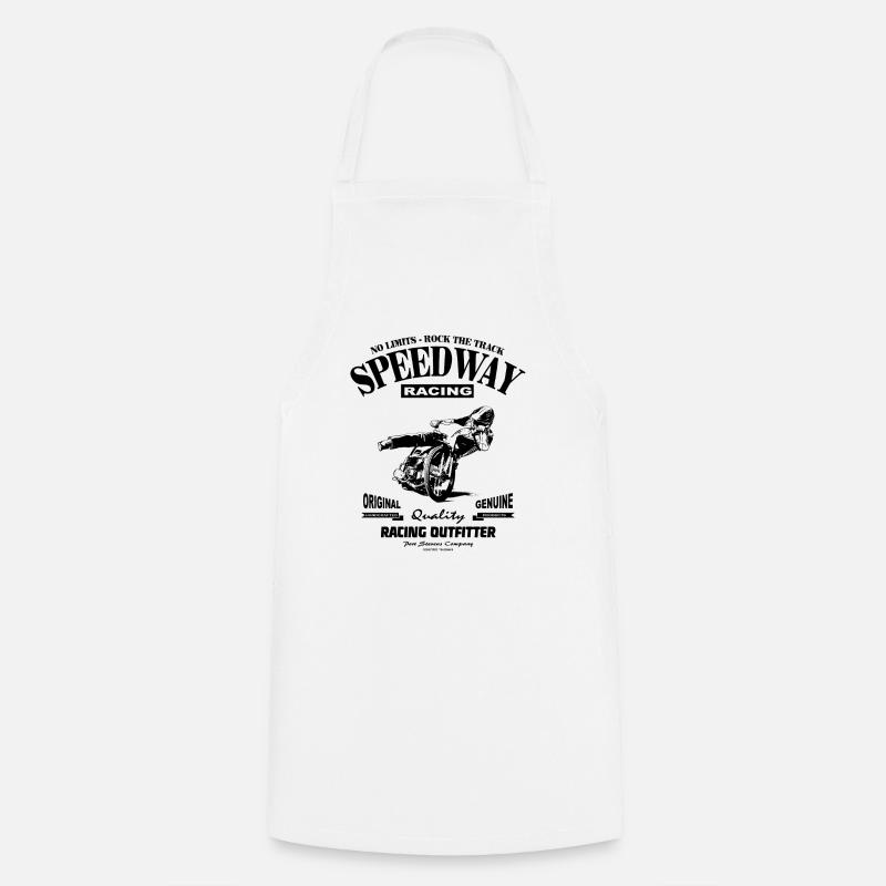 Speedway - Motorcycle Speedway - Cooking Apron - white