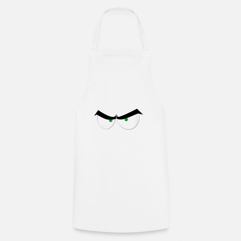 Angry Eyes - Cooking Apron - white
