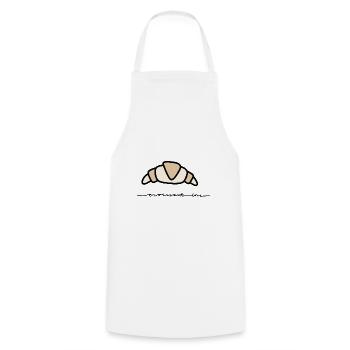 Croissant Bäcker lecker Frankreich Frühstück Liebe - Kochschürze - Weiß - Vorne - AI Model Male 185 dark (185cm)