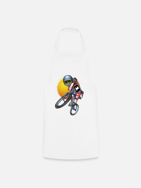 BMX-Fahrer - Kochschürze - Weiß