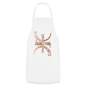 Yaz Amazigh, Tatouage berbère, cadeau pour femmes. - Tablier de cuisine - blanc - Devant - AI Model Male 185 dark (185cm)