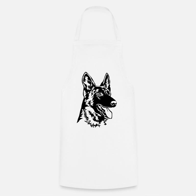 Hollandse Herder Kopf - Cooking Apron - white