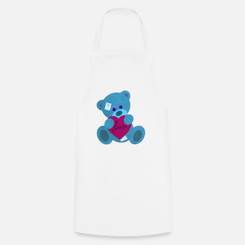 Bear in love - Cooking Apron - white