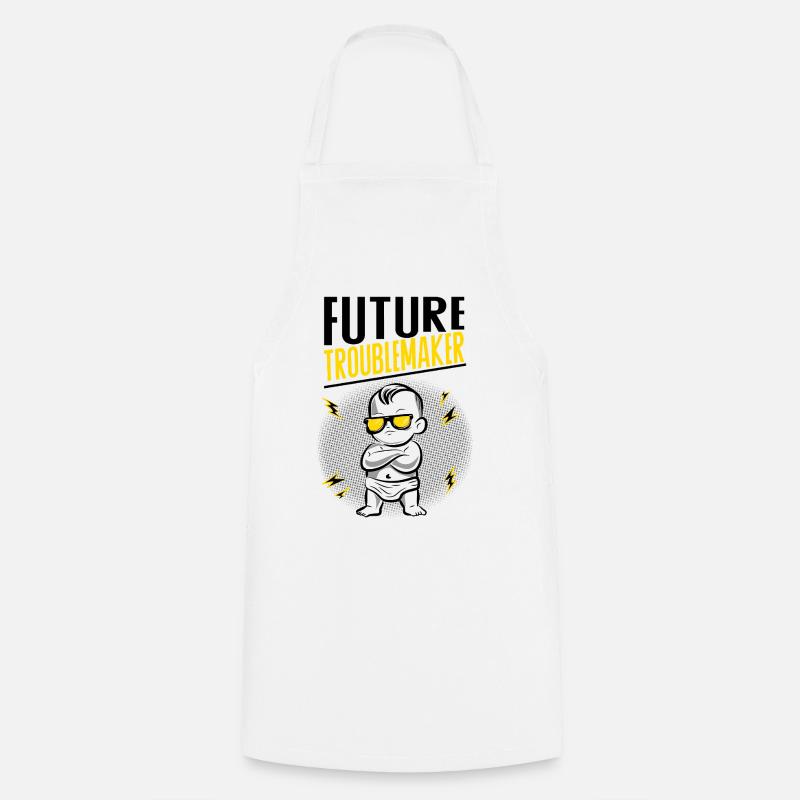 Future Troublemaker Baby Design - Cooking Apron - white
