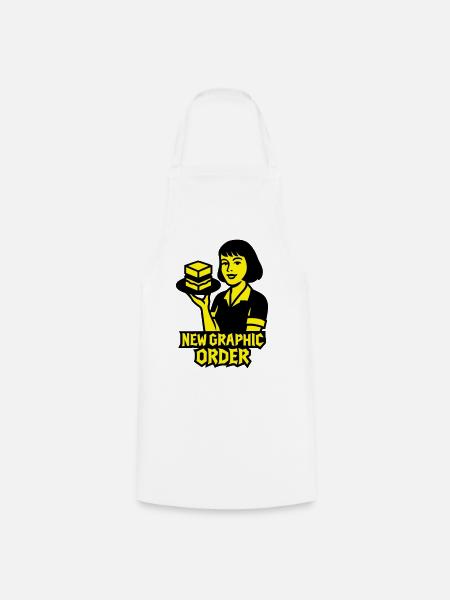 Nouvel ordre graphique #1 - Tablier de cuisine - blanc