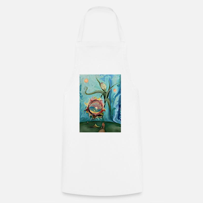 Surreal Sunlit Sea Creature Art - Cooking Apron - white