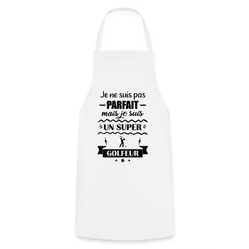 Super Golfer Passion Green Golf - Cooking Apron - white - Front - AI Model Male 185 dark (185cm)