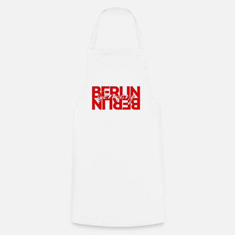 Berlin lettering overlay - Cooking Apron - white