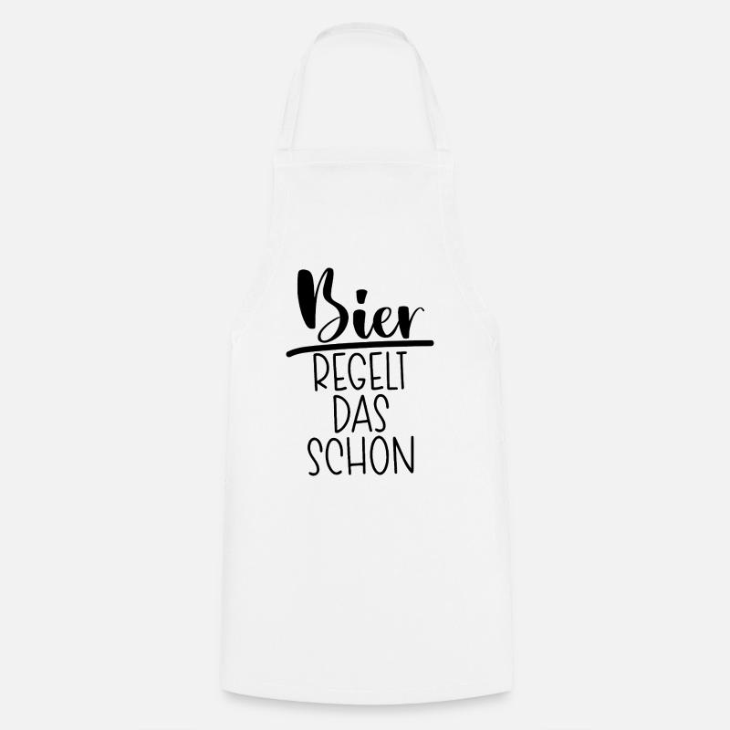 Beer regulates this - Cooking Apron - white