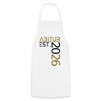 Abitur 2026 - Kochschürze - Weiß - Vorne - AI Model Male 185 dark (185cm)