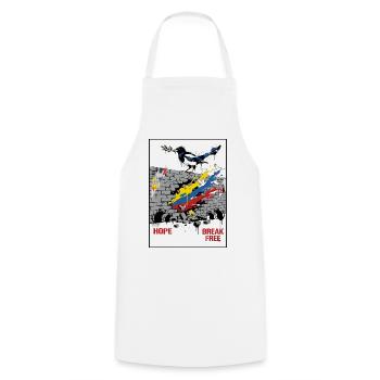 Hope Break Free Colombia Street Art - Cooking Apron - white - Front - AI Model Male 185 dark (185cm)