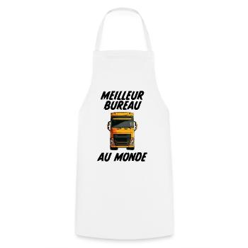 Truck Driver and Truck Driver - Road Profession - Cooking Apron - white - Front - AI Model Male 185 dark (185cm)