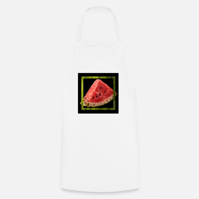 Abstract Watermelon - Cooking Apron - white