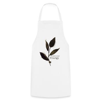 Protect Your Energy - Mindfulness - Cooking Apron - white - Front - AI Model Male 185 dark (185cm)