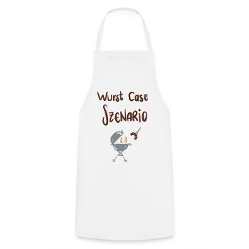 Wurst Case Szenario - Kochschürze - Weiß - Vorne - AI Model Male 185 dark (185cm)