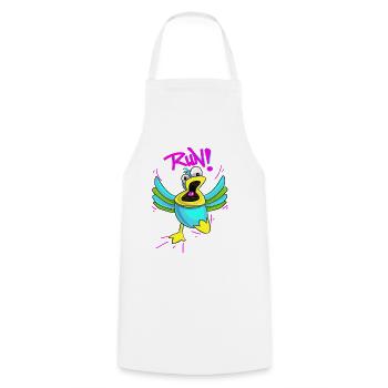 Panic Duck - Cooking Apron - white - Front - AI Model Male 185 dark (185cm)