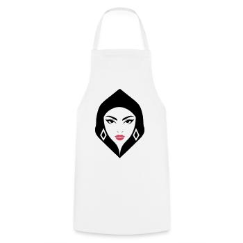 BW Woman Geometric Beauty That Commands Attention - Cooking Apron - white - Front - AI Model Male 185 dark (185cm)