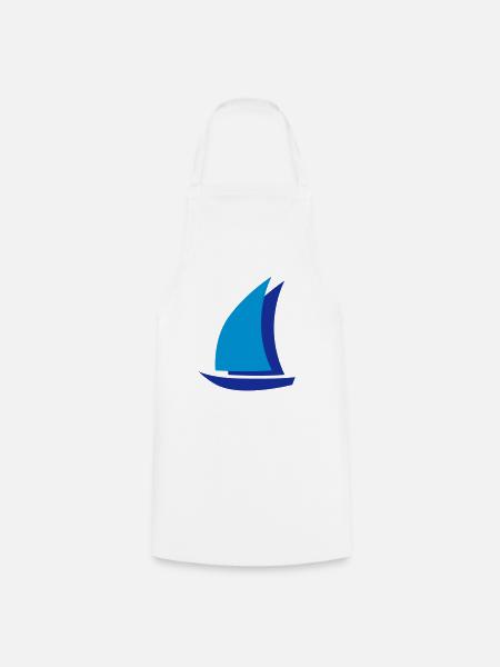 segelboot - Kochschürze - Weiß