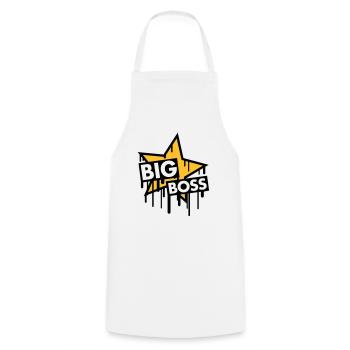 big_boss_star - Tablier de cuisine - blanc - Devant - AI Model Male 185 dark (185cm)