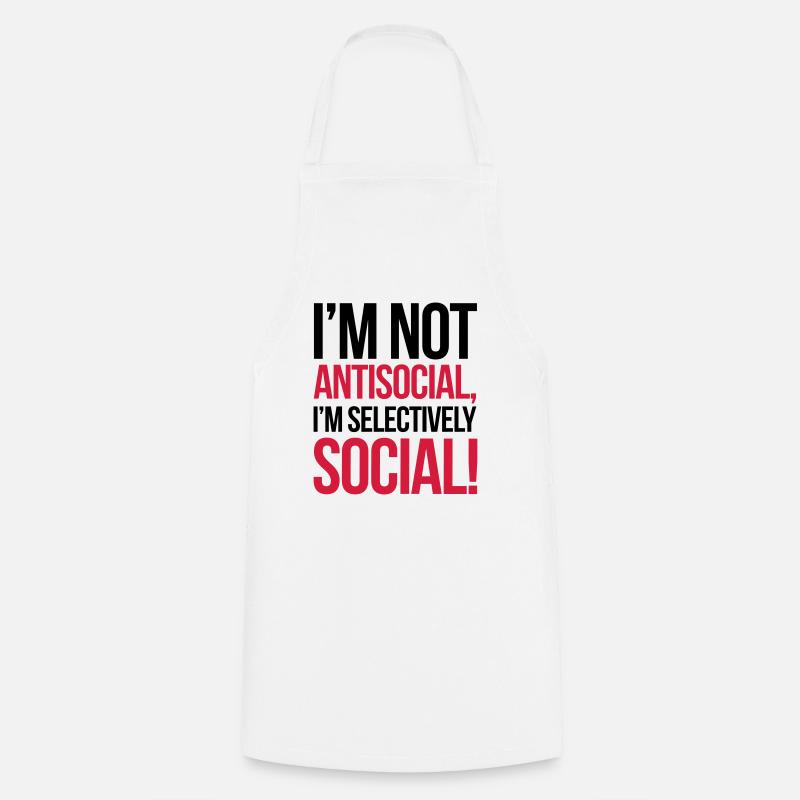 Antisocial - Tablier de cuisine - blanc