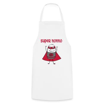 Super nonno - Tablier de cuisine - blanc - Devant - AI Model Male 185 dark (185cm)
