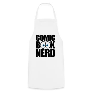 Nerd de bande dessinée - Tablier de cuisine - blanc - Devant - AI Model Male 185 dark (185cm)