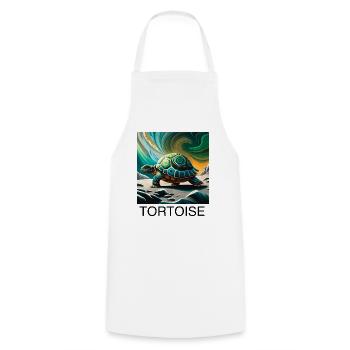 Tortoise - Kochschürze - Weiß - Vorne - AI Model Male 185 dark (185cm)