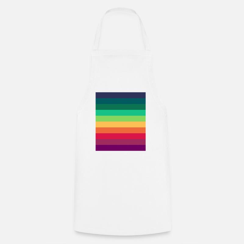 Rainbow Area - Cooking Apron - white