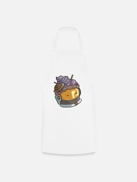 Astro Cupcake - Kochschürze - Weiß