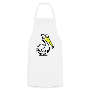Pelikan Comic - Cooking Apron - white - Front - AI Model Male 185 dark (185cm)