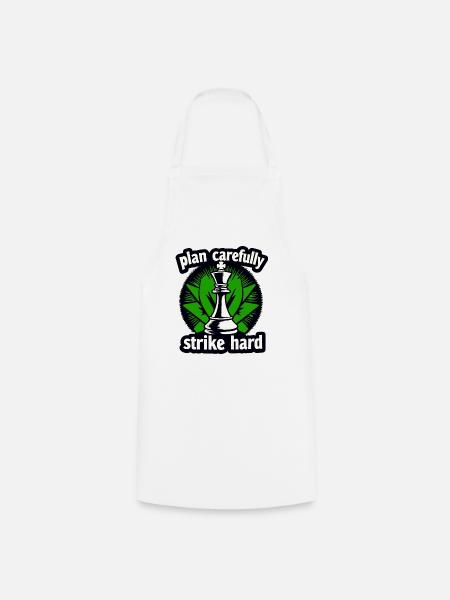Schach plan carefully strike hard - Cooking Apron - white
