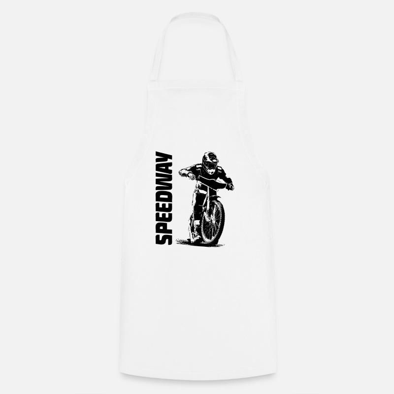 Speedway - Motorcycle Speedway - Cooking Apron - white