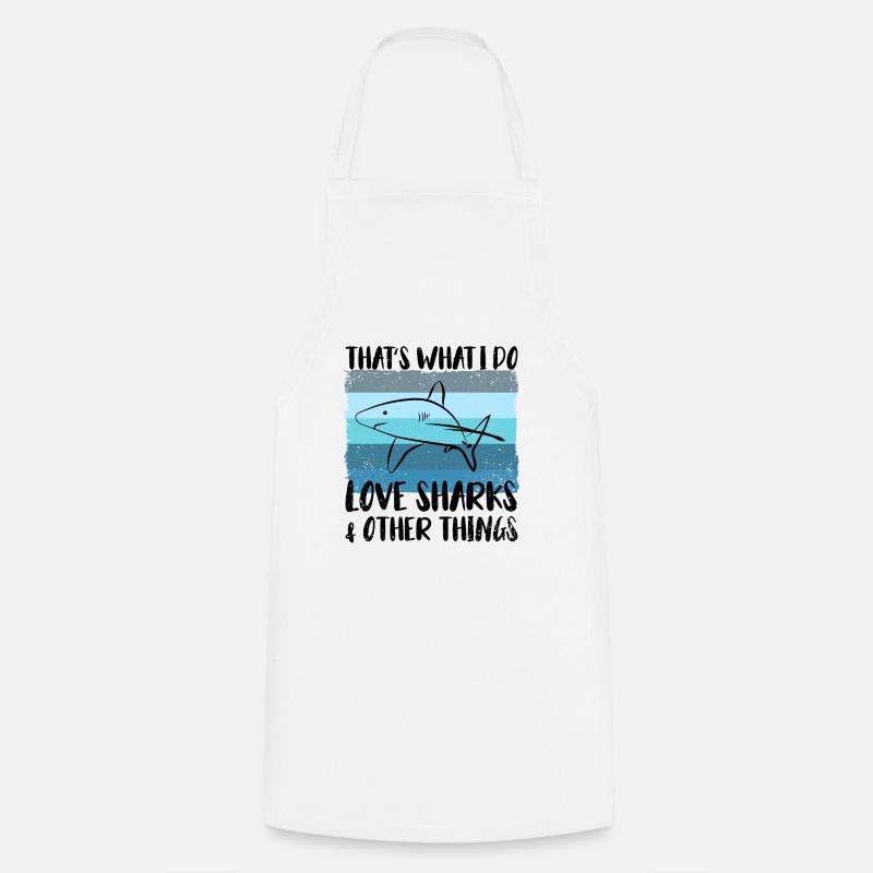 Requin Requin Requin Megalodon Walhai requin requins - Tablier de cuisine - blanc