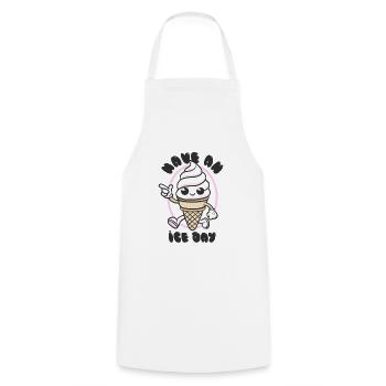 Have an Ice Day - Mascotte de crème glacée sucrée - Tablier de cuisine - blanc - Devant - AI Model Male 185 dark (185cm)