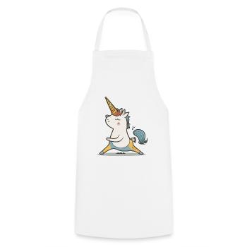 Zen Unicorn - Cooking Apron - white - Front - AI Model Male 185 dark (185cm)