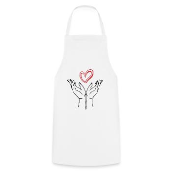 Mains - Tablier de cuisine - blanc - Devant - AI Model Male 185 dark (185cm)
