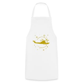 Helicopter - Helicopter - Rotor aircraft - Cooking Apron - white - Front - AI Model Male 185 dark (185cm)