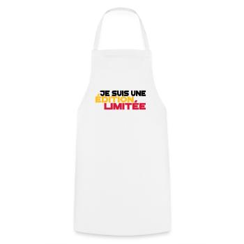 je suis une édition limitée,message,drôle - Tablier de cuisine - blanc - Devant - AI Model Male 185 dark (185cm)