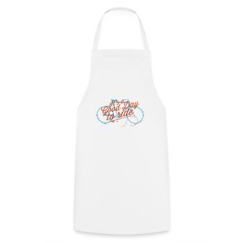 Vintage Design Bicycle Retro Style Bike Fans - Cooking Apron - white - Front - AI Model Male 185 dark (185cm)