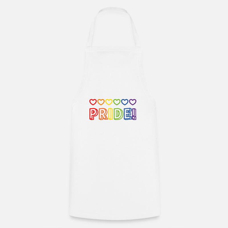 Pride Regenbogenherzen - Kochschürze - Weiß
