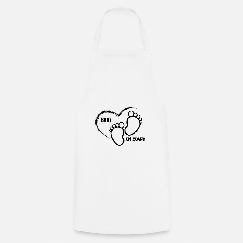 Baby on Board - Tablier de cuisine - blanc