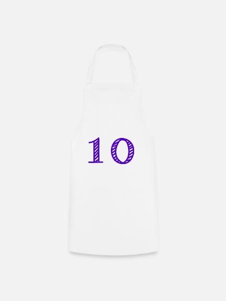 10 JAHRE. 10-JÄHRIGES JUBILÄUM. GEBURTSTAG 10 JAHRE. 10 - Kochschürze - Weiß