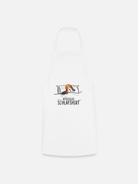 Offizielles SchlafBeagle Hund - Kochschürze - Weiß